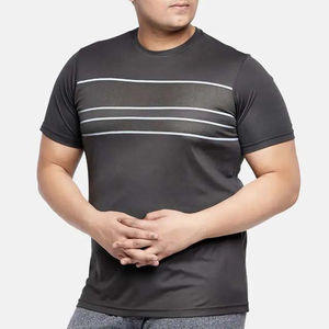 T-shirt décontracté en coton à manches courtes et col rond pour hommes, haut léger idéal pour une tenue quotidienne d'été et une utilisation confortable - Product Image 3
