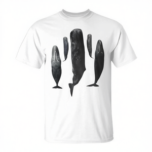 Camiseta con diseño de ballenas espermáticas durmiendo en el océano - Producto promocional - Product Image 2