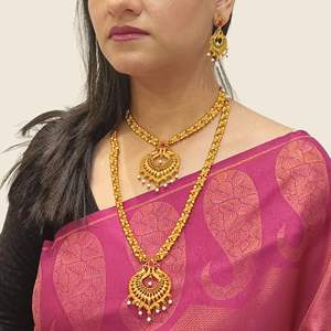 Indian Jewelry Bollywood Traditional <b>Crystal</b> Choker <b>Necklaces</b> Earrings Wedding Jewelry Set - Product Image 3