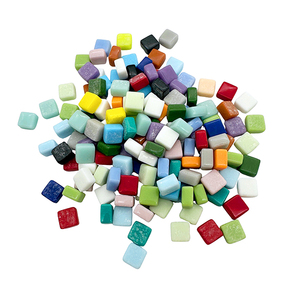 Carreaux de mosaïque en céramique carrés colorés 10x10mm, 200g, 16 couleurs mélangées, modernes, écologiques, résistants à l'eau, finition mate, épaisseur 3,5mm - Product Image 2