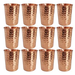 Ayurvedic copper tumbler Copper water for health Drinking water copper <b>glass</b> Ayurvedic copper <b>glass</b> <b>set</b> Health copper water - Product Image 4