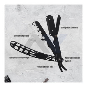 Rasoirs droits pour hommes, rasoir à lame unique, rasoir de barbier, rasoir de barbier de qualité supérieure pour le rasage des hommes, salon de coiffure, soin à domicile, barbe - Product Image 3