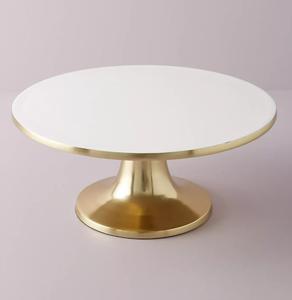 Table d'appoint arrondie au fini or Meubles de jardin à la maison Designs modernes Support en métal Table d'appoint intérieure en métal - Product Image 2