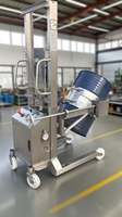Manutacteur de fûts électrique à rotation manuelle en acier inoxydable ATS pour usine chimique, pour le chargement et le déchargement de fûts d'huile