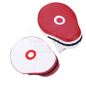 Best Sale Curved Shape Leather MMA Gloves Focus Mitts Boxing/<b>Kick</b> Boxing Hand <b>Shield</b> Customizable Moisture Wicking Hook Loop - Product Image 6