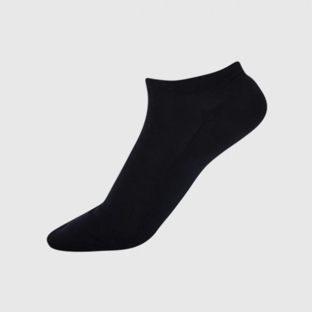 Men Hight Quality Soya Yarn Sneaker Socks in Black and Navy Blue Colours