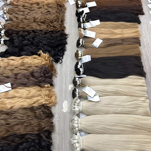 Nouveau produit Extension de cheveux en vrac droite et ondulée naturelle vietnamienne trame de cheveux humains en couleurs pleines - Product Image 2