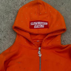 Vente chaude, confortable, en stock, coton mélangé, respirant, nouveau style, sweat-shirts personnalisés pour hommes, broderie en chenille - Product Image 4