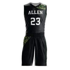 ชุดบาสเก็ตบอลคุณภาพสูงสำหรับผู้ชาย ผลิตจากโพลีเอสเตอร์ 100% ออกแบบได้ตามต้องการ เหมาะสำหรับเล่นกีฬากลางแจ้งในฤดูร้อน ระบายเหงื่อได้ดี และป้องกันแบคทีเรีย - Product Image 1