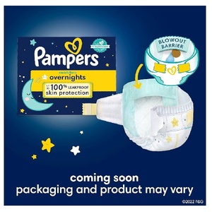 Pañales Pampers Swaddlers Overnights, pañales especiales para la noche, pañales activos unisex para bebés, desechables, de algodón, con ajuste personalizado. - Product Image 4