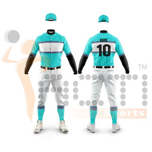 เครื่องแบบเบสบอลพิมพ์ซับลิเมชันสำหรับผู้ชายเครื่องแบบเบสบอล - Product Image 4