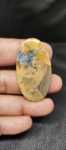 Piedra preciosa natural de jaspe Maligano, piedra curativa estampada única blanca y amarilla para la fabricación de joyas, tamaños mixtos - Product Image 3