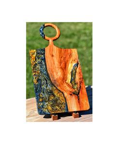 Planche à découper ronde en bois et résine multicolores, épaisseur 1,5 cm, durable, facile à nettoyer, Craft Valley - Product Image 6