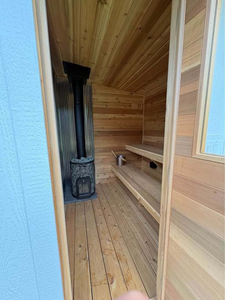 Cabina de Sauna para Exteriores de 7x10 pies con Calefacción a Leña |   Sistema de Calefacción Tradicional para el Bienestar del Hogar y el Jardín - Product Image 5