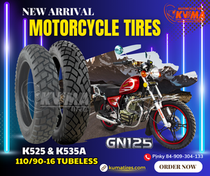KUMA K535A 110/90-16 8PR Heavy Duty Motocicleta de alta velocidad Tubeless Nuevas carcasas de neumáticos Hecho en Vietnam patrón caliente en África - Product Image 4