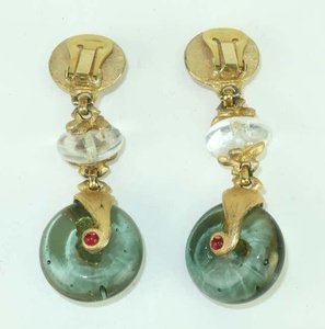 Women's Trendy <b>Heart</b> Dangle <b>Earrings</b> Drop And Stud Styles <b>Gold</b> Plated For Parties And Gifts - Product Image 3