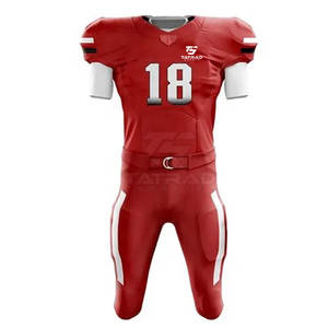 Nueva Llegada de Uniformes de Fútbol Americano Personalizados - Manga Corta, Estampados, 100% Poliéster, Ajuste Delgado, Secado Rápido y Transpirable - Product Image 1