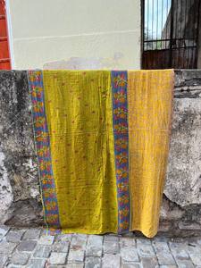 Couette réversible en coton Kantha de luxe – Literie artisanale à motifs imprimés pour un décor champêtre et bohème - Product Image 3