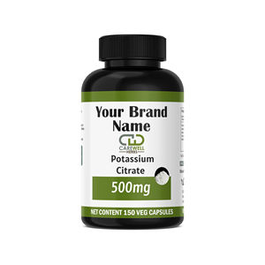 Citrato de Potasio 500mg, 150 Cápsulas, Suplemento Herbal en Cápsulas para Adultos, Marca Blanca, Mezcla Nutricional Diaria, OEM ODM - Product Image 1