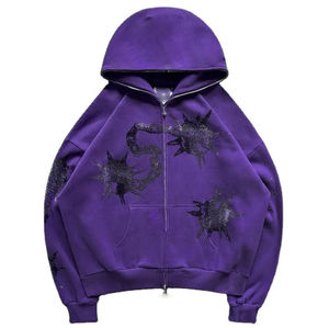 ชุดแทรคสูทสตรีทแวร์คุณภาพพรีเมียมสำหรับผู้ชาย ผลิตโดย OEM ผ้าฝ้ายเฟรนช์เทอร์รี่ ซันเฟดและวินเทจเอซิดวอช พร้อมซิป - Product Image 4