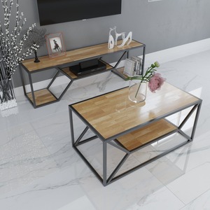 Soporte de TV de Madera Minimalista de 2 Niveles 160x37x45cm KTV68039 - Product Image 4