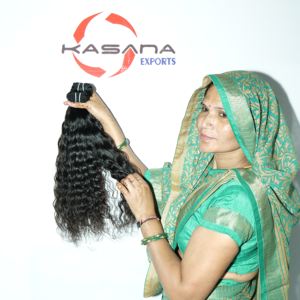 Extensions de cheveux humains 100% naturels, qualité Remy, cuticules alignées, ondulés, double trame, fabriqués en Inde, prix fabricant - Product Image 3