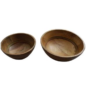 Tazón de Madera de Mango de Tendencia, Acabado Transparente, Diseño Único Hecho a Mano con Pulido, Tazón para Servir Masa para Uso en el Hogar, Hoteles y Restaurantes - Product Image 2