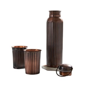 Venta al por Mayor de Hormigón Autonivelante de 330 GM. Botella de Cobre con Cuerda, Manténte Hidratado con Estilo con la Ant. Botella de Cobre con Cuerda, Botella de Hidratación de Cobre - Product Image 1