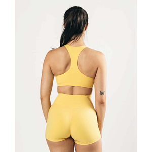 78% Nylon 22% Élasthanne Léger Col montant Dos nageur Sans couture Ourlet Femme Soutien moyen Une pièce Velours Teal Avant - Product Image 6