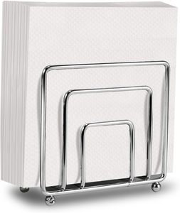 Dispensador de servilletas de acero inoxidable independiente para cafetería y restaurante, soporte de Metal para mesa para uso en la cocina - Product Image 1