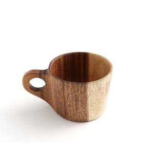 แก้วไม้ทำมือขายดี แก้วไม้ธรรมชาติพกพาสะดวก สำหรับกาแฟ ชา และนม มีจำหน่ายจากอินเดีย - Product Image 1