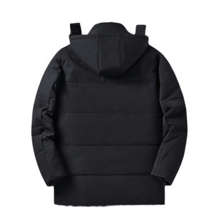 Chaqueta acolchada de invierno para hombre de estilo callejero al por mayor chaqueta de bombardero de Color sólido grueso y cálido - Product Image 2