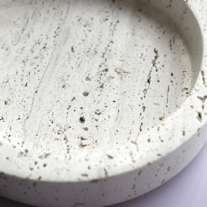 Support de présentation pour gâteaux et pâtisseries en marbre travertin naturel, design moderne fait main - Product Image 3