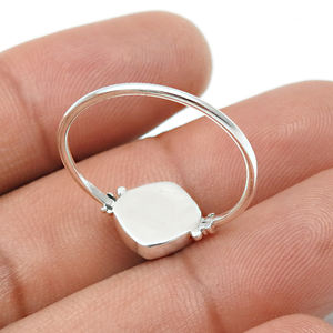 Pierre précieuse de Labradorite naturelle Bague en forme de coussin en argent sterling 925 Bijoux de Bohème faits à la main Prix de gros Fournisseurs en vrac - Product Image 5