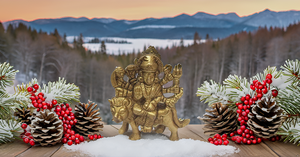 2,7 pulgadas latón Durga Idol religioso hindú decoración del hogar escultura y estatua - Product Image 2