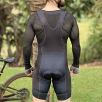 Pantalones Cortos de Ciclismo de Spandex para Hombre, de Alta Calidad, Transpirables, que Absorben la Humedad, para Invierno, al Aire Libre, con Tirantes Largos