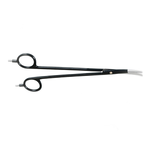 German Steel Shine Black Color <strong>Bipolar</strong> Scissors 22cm, Non-Stick, Reusable for <strong>Cutting</strong> and <strong>Coagulation</strong>