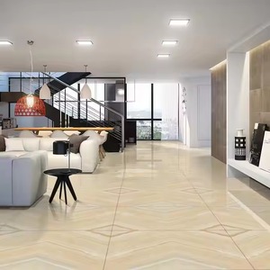 กระเบื้องปูพื้นเนื้อเงาสีขาวคาร์รารา600x1200มม. พอร์ซเลนทนทานต่อการฉีกขาดสารต้านเชื้อแบคทีเรียขนาด24x48นิ้ว - Product Image 1