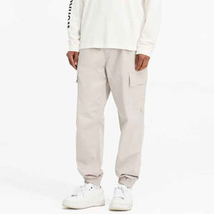 กางเกงคาร์โก้ผ้าคอตตอนของผู้ชายดีไซน์ทนทานลายหินสีดำงาช้างขนาดกลางแบบสบายๆมีสไตล์มีบริการ OEM - Product Image 6