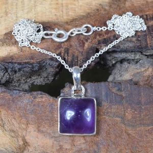 จี้925เงินสเตอร์ลิงของขวัญแต่งงานสำหรับความรักกับ925แสตมป์เครื่องประดับพลอยอเมทิสต์เครื่องประดับอินเดียคุณภาพที่ดีที่สุด - Product Image 4