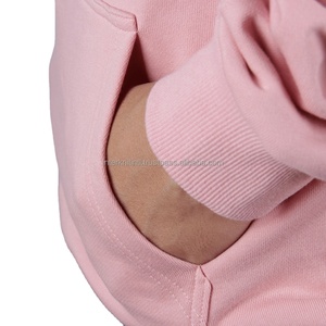 Vêtements pour hommes OEM, sweat-shirt à capuche vintage uni, 100% coton, logo imprimé en relief 3D, rose, sweat-shirt uni à capuche - Product Image 4