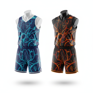 Ensemble de maillots de basket-ball en gros 2026 |   Uniforme d'équipe personnalisé en sublimation 100% polyester à séchage rapide sans manches - Product Image 2
