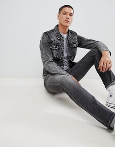 2025 nouveau homme classique Denim vestes lavage à l'acide Style col bouton patte poches noir grande taille rempli automne - Product Image 2