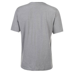 เสื้อยืดแขนสั้นผู้ชายสีเทา ทรงปกติ คอกลม สไตล์ลำลอง ผ้าเจอร์ซีย์คอตตอน 100% สีพื้น - Product Image 2