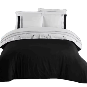 Juego de Ropa de Cama de Lujo de 6 Piezas, Tamaño King, Satén de Algodón, Estilo Moderno, Funda Nórdica XL y Sábana Ajustable, Diseño Sólido para el Hogar - Product Image 1