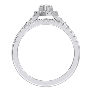 Anillo de Bodas de Oro Blanco y Amarillo de 9K para Mujer, 1 Quilate, Claridad VS, Color EF, Diamante Cultivado en Laboratorio, Certificado IGI, Lujoso y Personalizable - Product Image 2