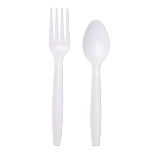 Economic Disposable <b>Plastic</b> Cutlety White Knife Fork <b>Tea</b> Spoon Daily Use <b>Plastic</b> Cutlery <b>Set</b> <b>Plastic</b> Tableware - Product Image 1