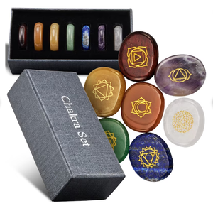 Gran oferta de la mejor calidad, conjunto de Chakra Natural, piedras curativas con las 7 piedras preciosas más importantes | Juego de cristales, ágata, pedido a granel - Product Image 6