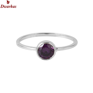 แหวนพลอยอเมทิสต์ธรรมชาติ92ชิ้นดีไซน์เรียบง่ายคลาสสิก - Product Image 5