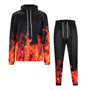 Conjunto Deportivo Unisex de 2 Piezas Blaze Fight Wear, Chaqueta Cortavientos con Cremallera, Ligero, Holgado, de Forro Polar, Transpirable, Invernal, Liso, 100% - Product Image 1